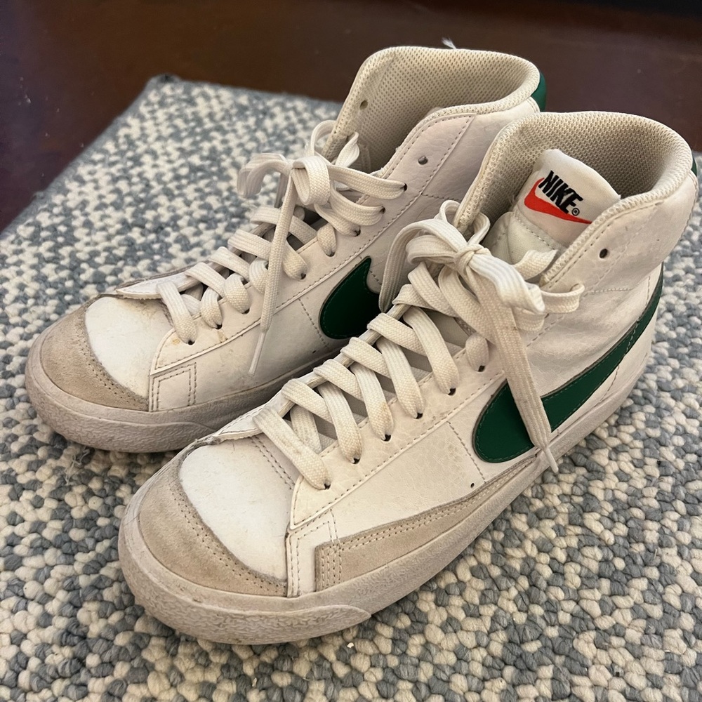 Nike blazer with green swoosh.